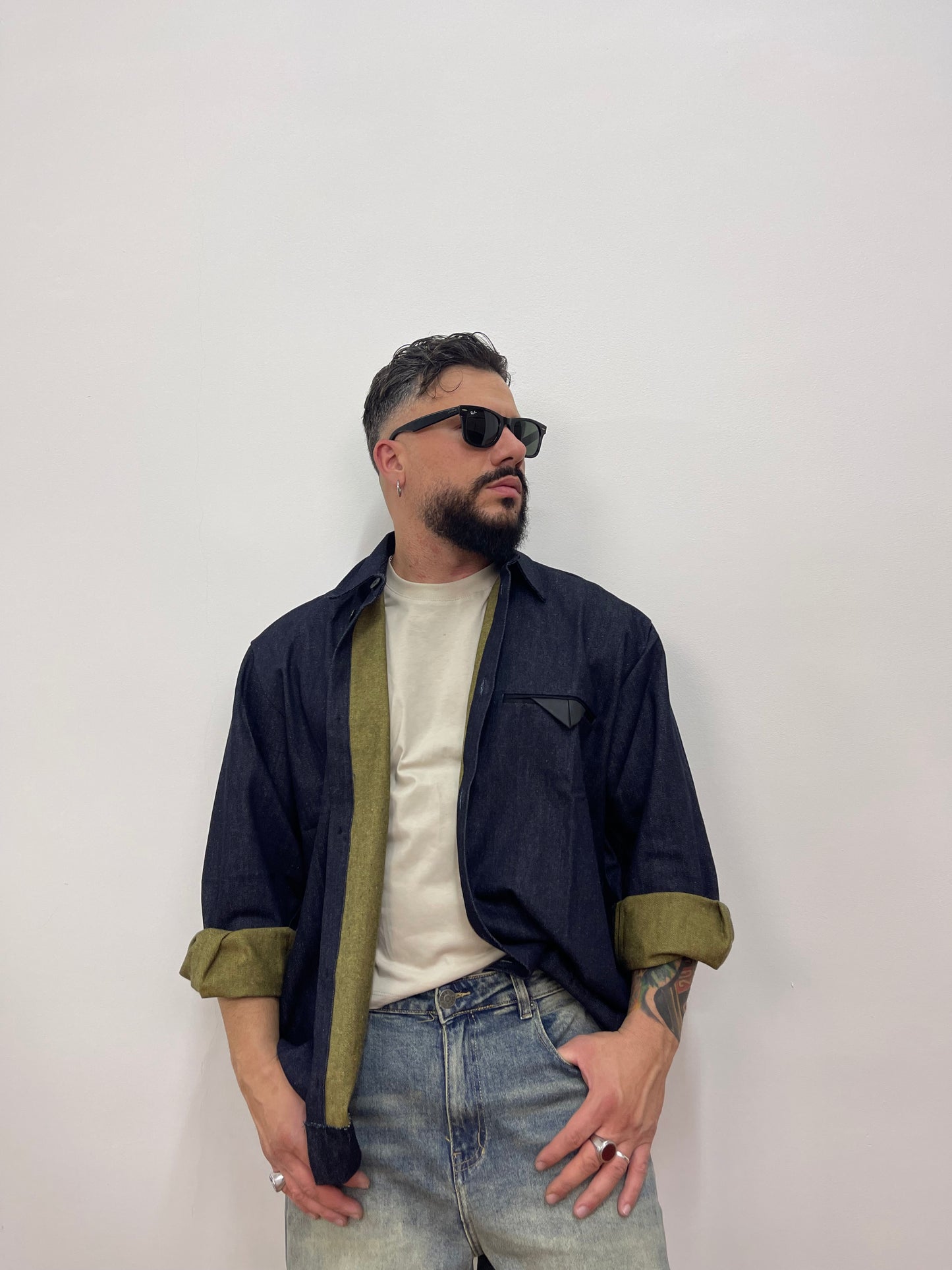 Jacket in blu denim Black Circus